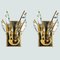Crystal Gilded Brass Sconces from Stillkronen, 1975 5