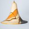 Lampe à Suspension Cone en Céramique Beige Orange, 1970 2