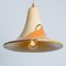 Cone Beige Orange Ceramic Pendant Light, 1970 8