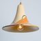 Cone Beige Orange Ceramic Pendant Light, 1970, Image 8