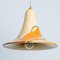 Cone Beige Orange Ceramic Pendant Light, 1970 4