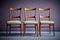 Mahogany Dining Chairs in the style of Ico Parisi, 1960s, Set of 3 2