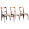 Mahogany Dining Chairs in the style of Ico Parisi, 1960s, Set of 3 1