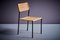 Minimalistischer Beistellstuhl aus Stahl & Rattan im Stil von Martin Visser, 1960er 2