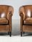 Vintage Club Chairs in Leather, Set of 2 2