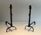 Wrought Iron Chenets, Set of 2, Image 1