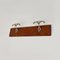 Italian Wall-Mounted Coat Rack in Wood with Two Metal Hooks, 1930s 2