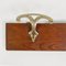 Italian Wall-Mounted Coat Rack in Wood with Two Metal Hooks, 1930s 7