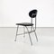 Italian Modern Chair in Steel and Black Leather attributed to Alessandro Mendini for Zabro, 1980s 5