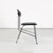 Italian Modern Chair in Steel and Black Leather attributed to Alessandro Mendini for Zabro, 1980s 4