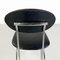 Sedia moderna in acciaio e pelle nera attribuita ad Alessandro Mendini per Zabro, Italia, anni '80, Immagine 7