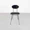 Italian Modern Chair in Steel and Black Leather attributed to Alessandro Mendini for Zabro, 1980s 2