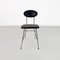 Italian Modern Chair in Steel and Black Leather attributed to Alessandro Mendini for Zabro, 1980s, Image 2