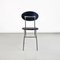 Italian Modern Chair in Steel and Black Leather attributed to Alessandro Mendini for Zabro, 1980s 3