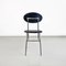Italienischer Moderner Stuhl aus Stahl & schwarzem Leder von Alessandro Mendini für Zabro, 1980er 3