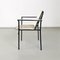 Italian Modern Folding Chair in White Leather and Black Metal, 1980s 5