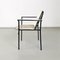 Italian Modern Folding Chair in White Leather and Black Metal, 1980s, Image 5
