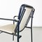 Italian Modern Folding Chair in White Leather and Black Metal, 1980s 11