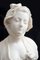 White Marble Sculpture Bust of Noblewoman in Marble, France, 1800s 2