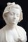 White Marble Sculpture Bust of Noblewoman in Marble, France, 1800s, Image 2