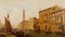 William Raymond Dommersen I, Venetian Canal, 1800s, huile sur toile, encadré 3