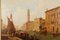 William Raymond Dommersen I, Venetian Canal, 1800s, huile sur toile, encadré 6