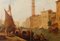 William Raymond Dommersen I, Venetian Canal, 1800s, huile sur toile, encadré 12
