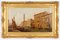 William Raymond Dommersen I, Venetian Canal, 1800s, huile sur toile, encadré 16