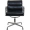 EA-208 Chair in Black Leather by Charles Eames, 2000s 1