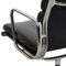 Chaise EA-208 en Cuir Noir par Charles Eames, 2000s 9