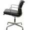 Chaise EA-208 en Cuir Noir par Charles Eames, 2000s 8