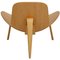 Shell Chair in Oak and Grey Fabric by Hans Wegner 12