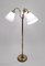 Swedish Three-Light Brass Floor Lamp, 1940s 5