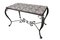 Wrought Iron & Blue Ceramic Tile Coffee Table, 1960s 7