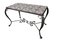 Wrought Iron & Blue Ceramic Tile Coffee Table, 1960s, Image 7