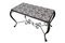 Wrought Iron & Blue Ceramic Tile Coffee Table, 1960s, Image 1