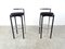 Postmodern Chrome and Metal Bar Stools, 1980s, Set of 2 1