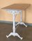 French Cast Iron Scrolling Bistro Table with Pink Marble Top, 1920 3