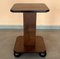 Italian Art Deco Burl Walnut Side Table with Ebonized Legs, 1940 3