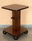 Italian Art Deco Burl Walnut Side Table with Ebonized Legs, 1940 2