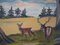 Gemälde, Das Paar Hirsche, 1960er, Holz, Gerahmt 4