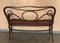 Vintage Bentwood Bench with Caned Seat by Fischel, 1950 6