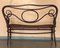 Vintage Bentwood Bench with Caned Seat by Fischel, 1950 7