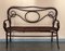 Vintage Bentwood Bench with Caned Seat by Fischel, 1950 2