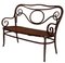 Vintage Bentwood Bench with Caned Seat by Fischel, 1950 1