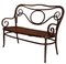 Vintage Bentwood Bench with Caned Seat by Fischel, 1950, Image 1