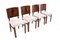 Art Deco Chairs, Poland, 1940s, Set of 4, Image 4