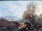 Landschaft mit Mann und Esel, 1800er, Öl auf Holz, Gerahmt 4