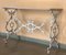 French Cast Iron Scrolling Butterfly Coffee Table with Marble Top, 1900 2