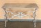 French Cast Iron Scrolling Butterfly Coffee Table with Marble Top, 1900 4
